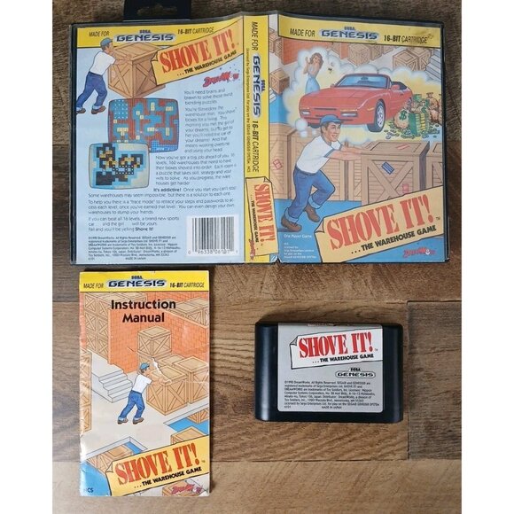 Shove It ...The Warehouse Game (Sega Genesis, 1990) Complete CIB - Tested - Picture 1 of 7